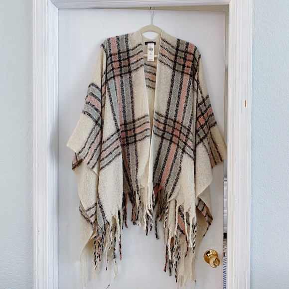 Anthropologie Fringe Oversized Wrap - Picture 2 of 4